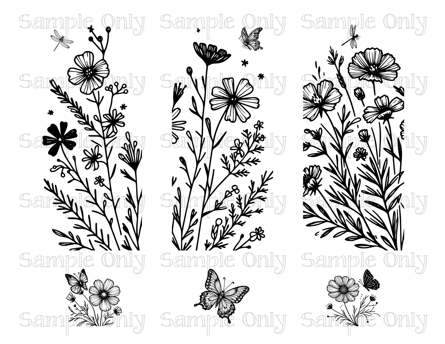 OJC X LLG Wildflowers Image For Polymer Clay Transfer Sheet DIGITAL OR PRINTED