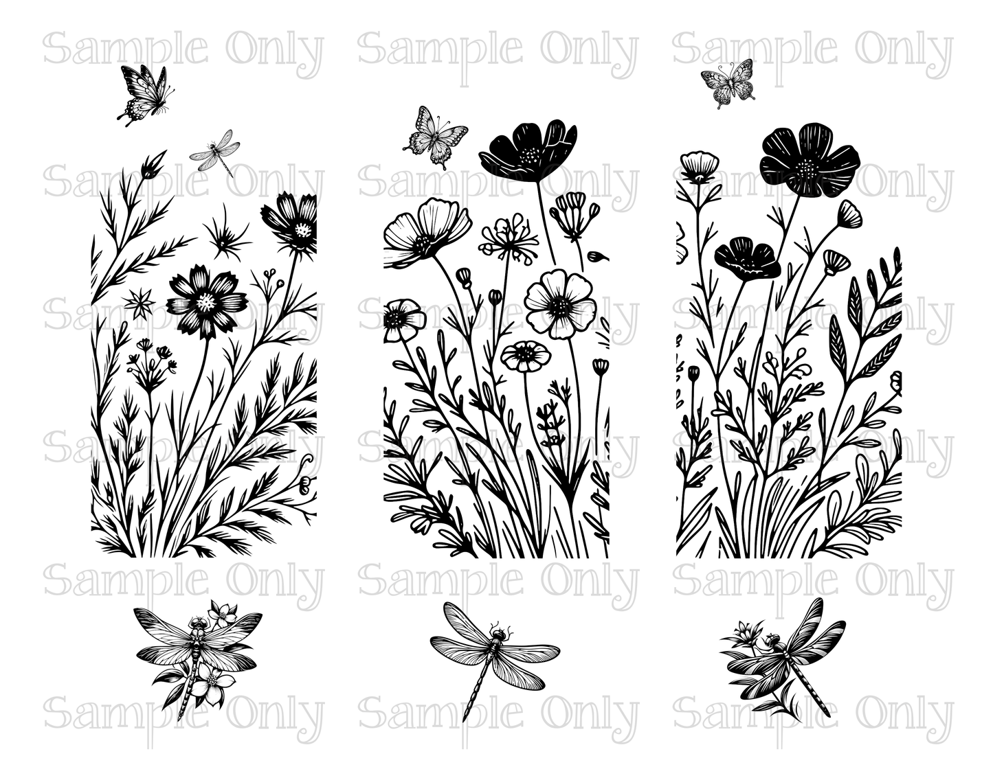 OJC X LLG Wildflowers Image For Polymer Clay Transfer Sheet DIGITAL OR PRINTED