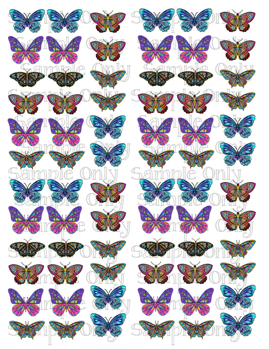 Mandala Butterflies Image Sheet For Polymer Clay Transfer Decal DIGITAL FILE OR PRINTED