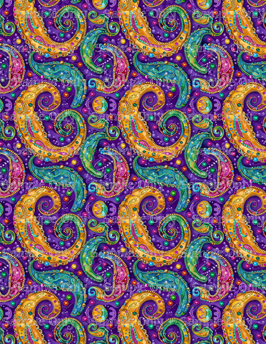 Fancy Mardi Gras Beads Set-03 Pattern Image Sheet For Polymer Clay Transfer Decal DIGITAL FILE OR PRINTED