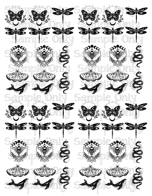 Mystical Insects DIGITAL OR PRINTED Image Transfer Sheet For Polymer Clay