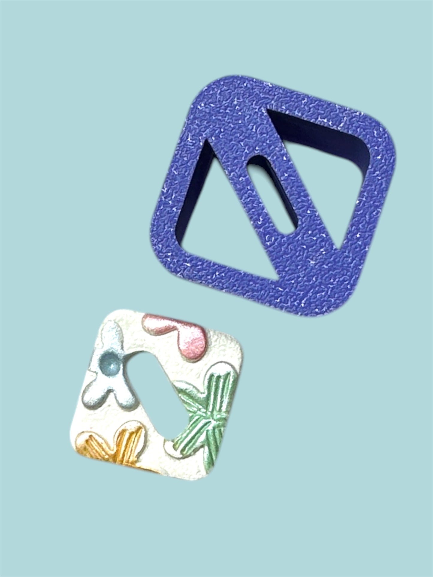 Chubby Diamond Cut Out Center Polymer Clay Cutter 8 Sizes You Choose