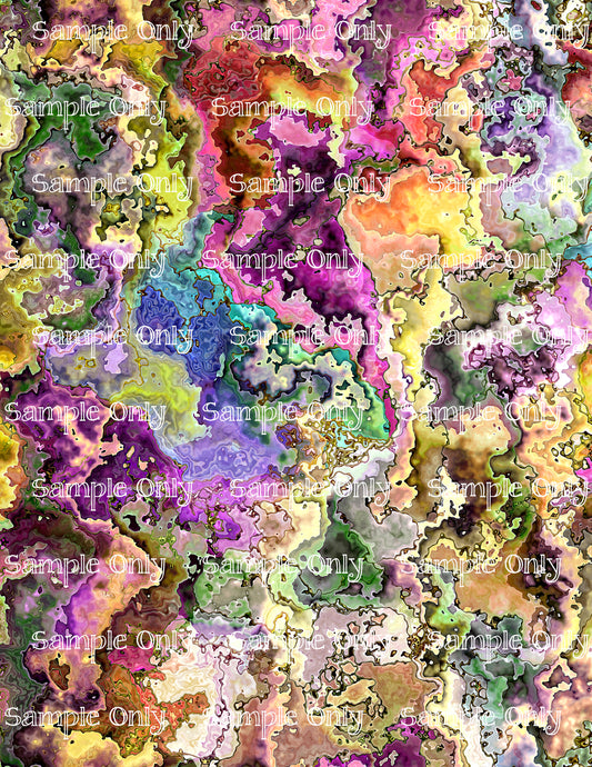 Colorful Oyster Shell Faux Abalone Seashell Pattern Image Sheet For Polymer Clay Transfer Decal DIGITAL FILE OR PRINTED OS13