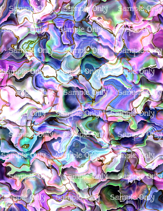 Colorful Oyster Shell Faux Abalone Seashell Pattern Image Sheet For Polymer Clay Transfer Decal DIGITAL FILE OR PRINTED OS08