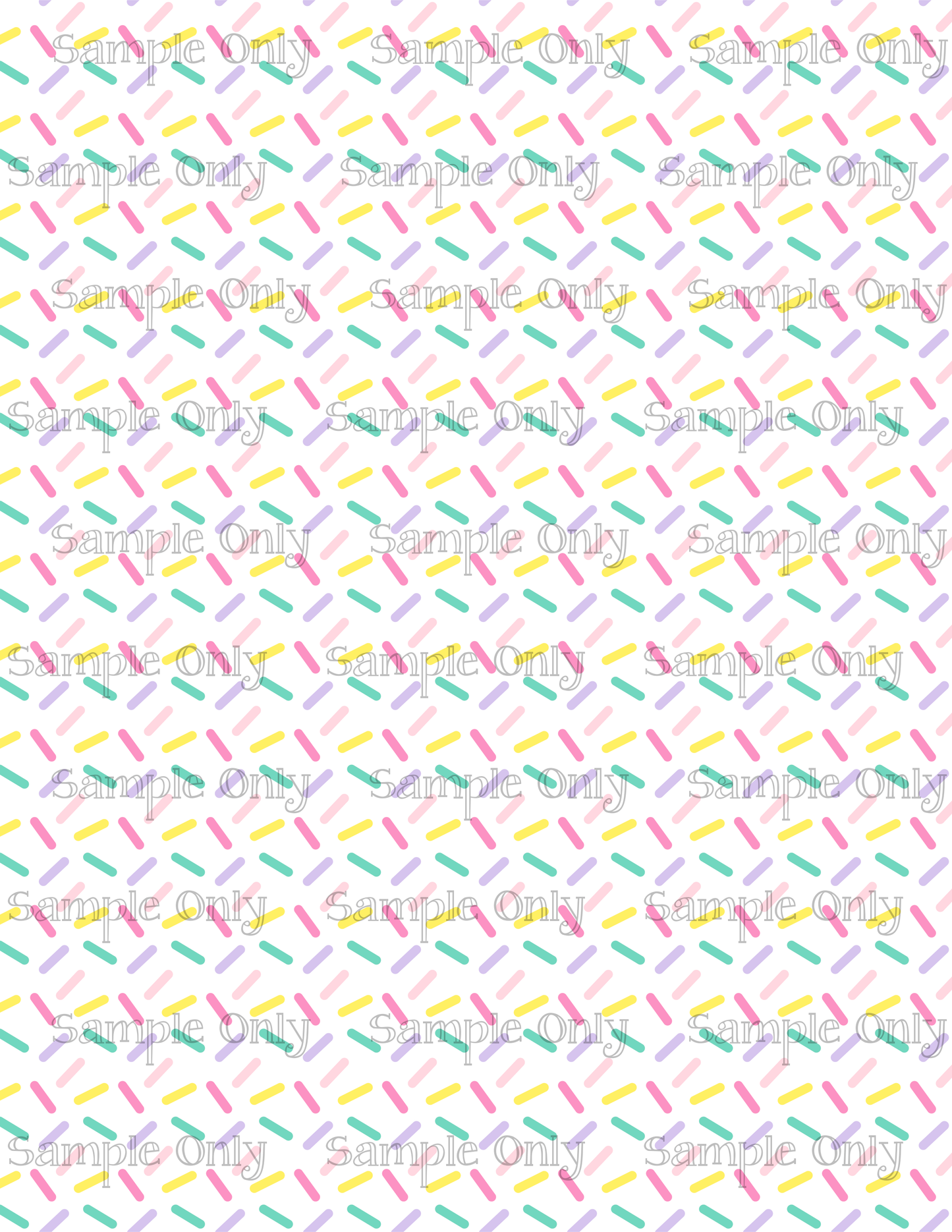 Pastel Sprinkles Pattern Image Sheet For Polymer Clay Transfer Decal DIGITAL FILE OR PRINTED