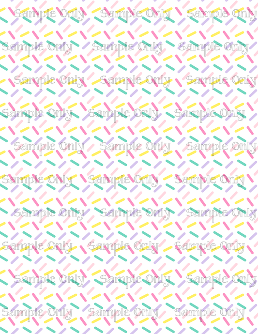 Pastel Sprinkles Pattern Image Sheet For Polymer Clay Transfer Decal DIGITAL FILE OR PRINTED