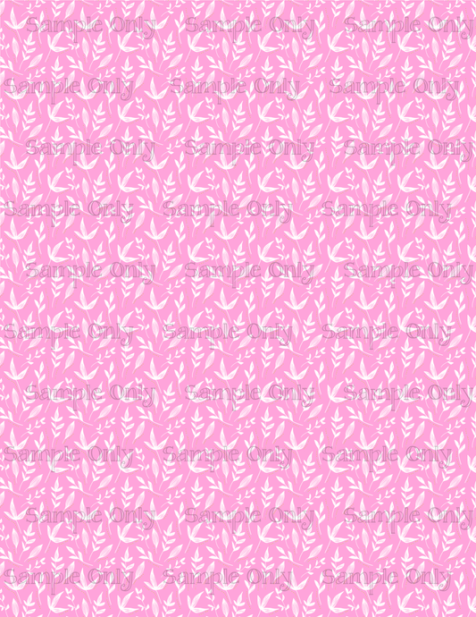 Pink Line Art Floral Leaves Pattern Set-02 Image Sheet For Polymer Clay Transfer Decal DIGITAL FILE OR PRINTED