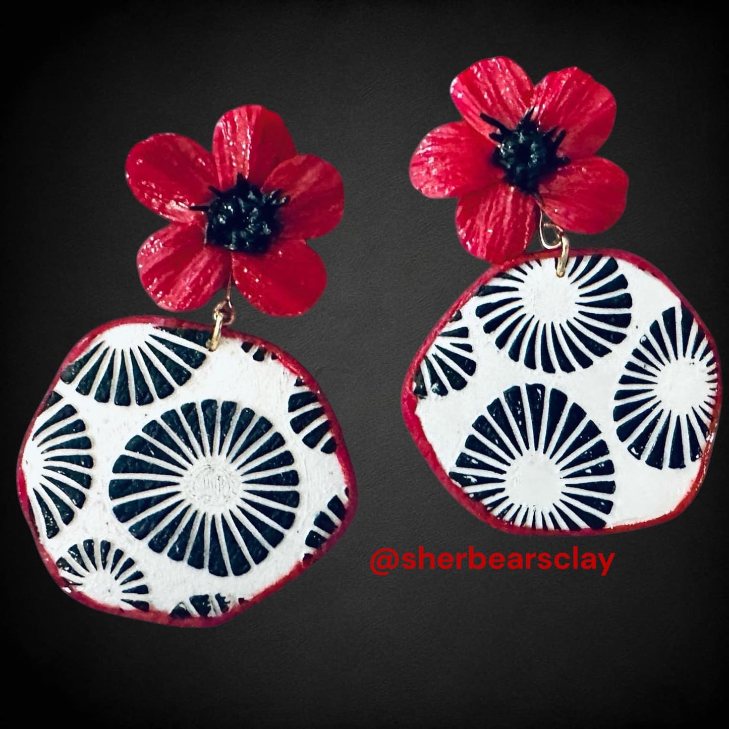 Radial Blobs Stencil For Polymer Clay