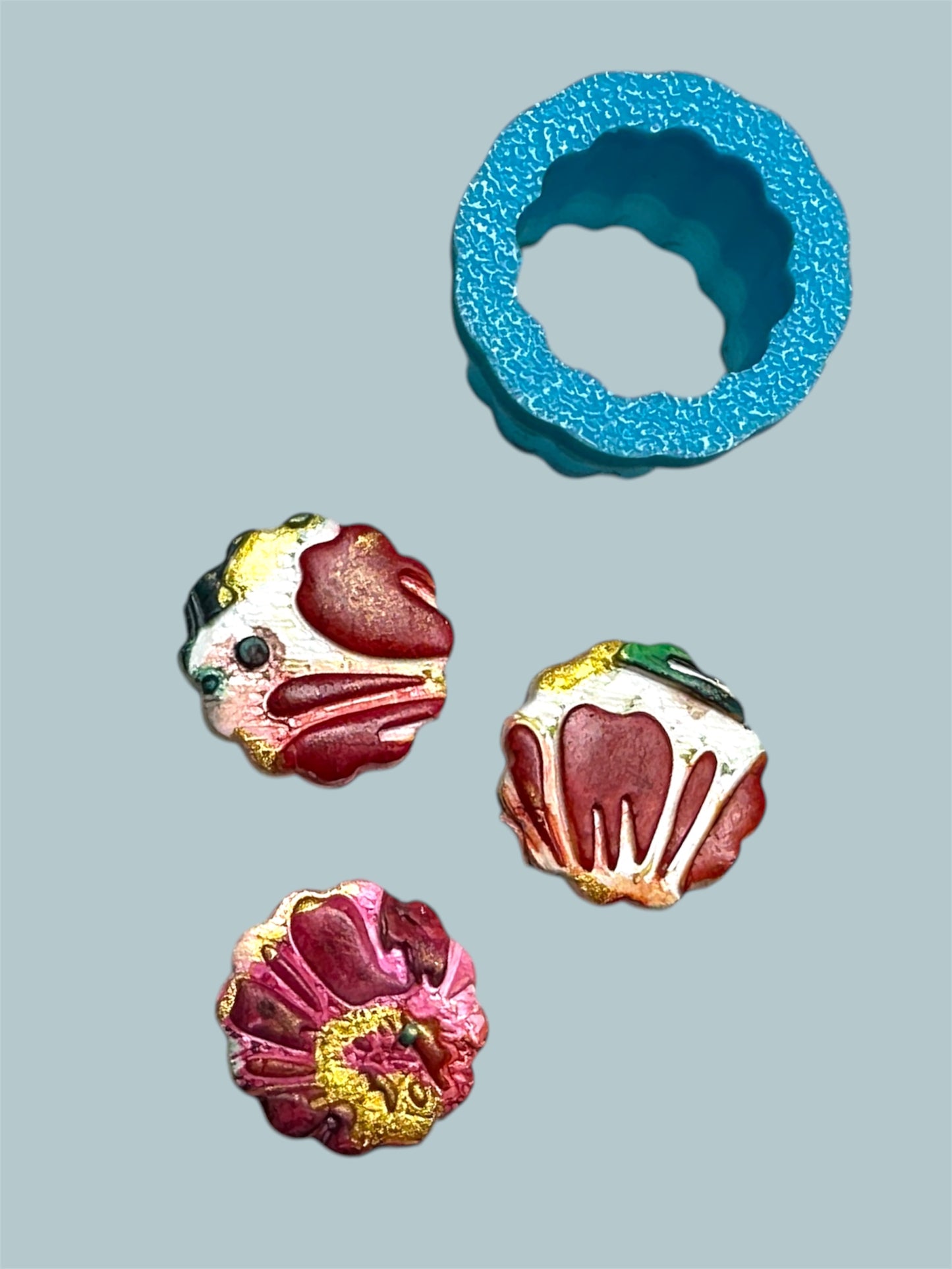 Ruffled Flower Outline Polymer Clay Cutter 10 Sizes You Choose