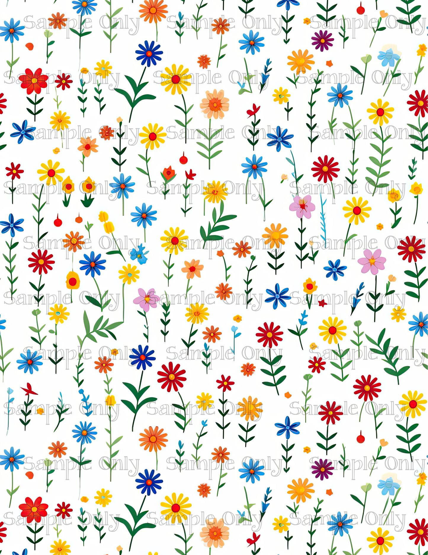 Quirky Blooms Floral Pattern Set 02 Image Sheet For Polymer Clay Transfer Decal DIGITAL FILE OR PRINTED