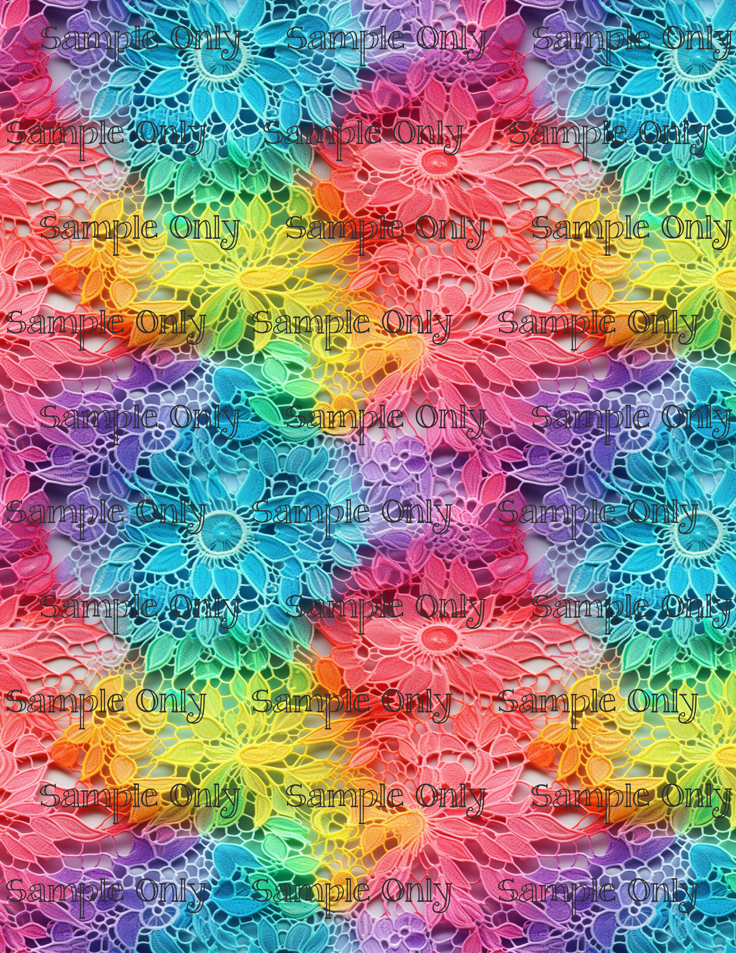 Rainbow Lace Pattern Image Sheet For Polymer Clay Transfer Decal DIGITAL FILE OR PRINTED