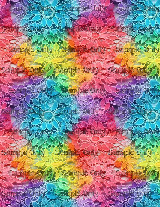 Rainbow Lace Pattern Image Sheet For Polymer Clay Transfer Decal DIGITAL FILE OR PRINTED