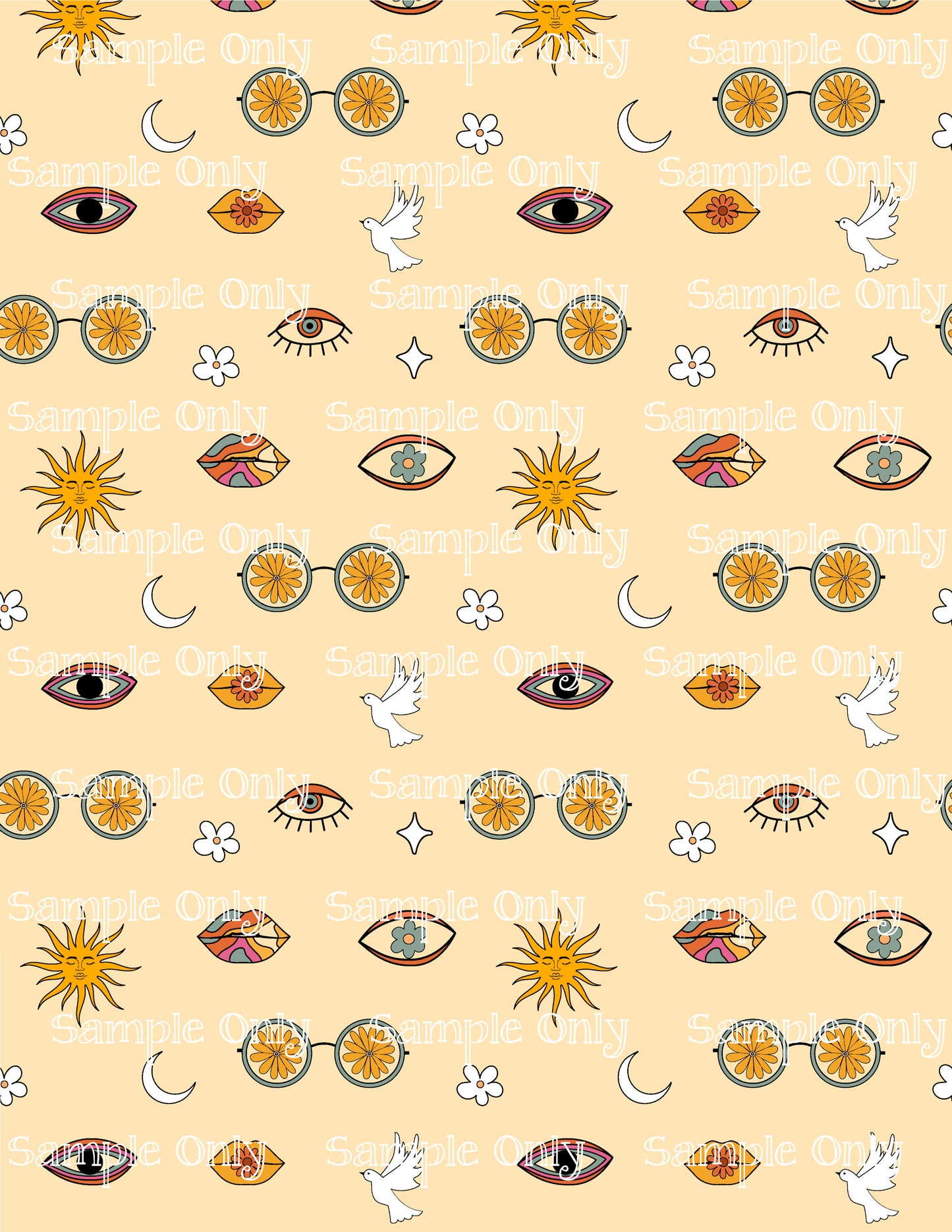 Retro Boho Pattern Image Sheet For Polymer Clay Transfer Decal DIGITAL FILE OR PRINTED RT01
