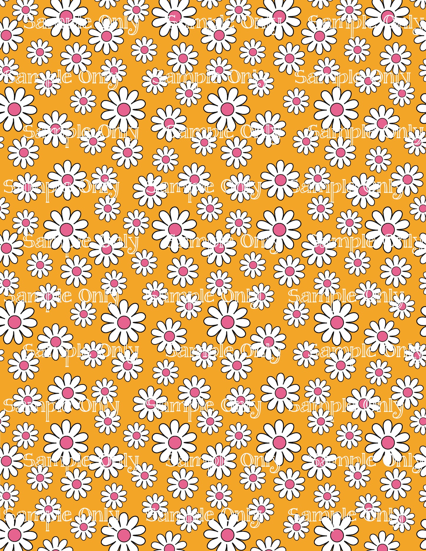 Retro Boho Daisy Pattern Image Sheet For Polymer Clay Transfer Decal DIGITAL FILE OR PRINTED RT02