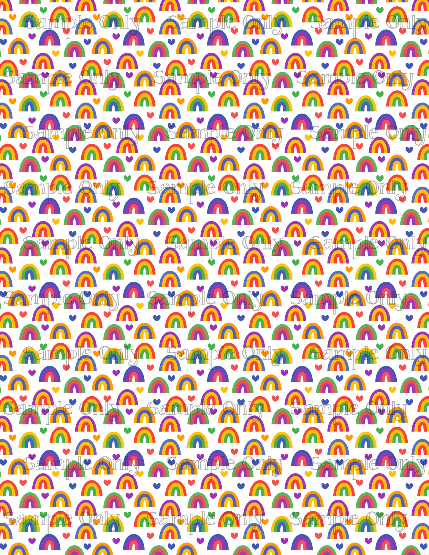 Chubby Rainbow Pattern Image Sheet For Polymer Clay Transfer Decal DIGITAL FILE OR PRINTED