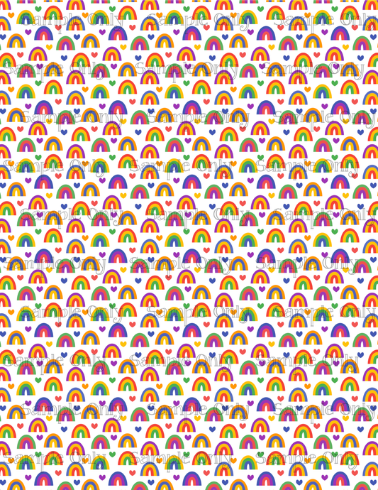 Chubby Rainbow Pattern Image Sheet For Polymer Clay Transfer Decal DIGITAL FILE OR PRINTED