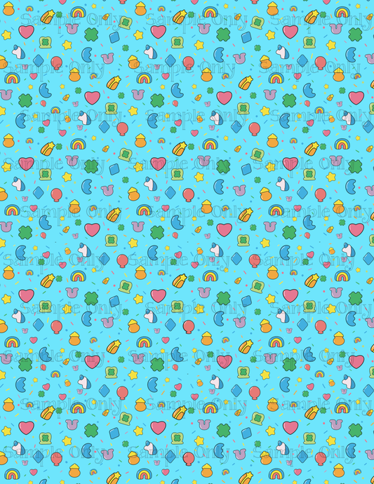 Colorful Marshmallow Pattern Image Sheet For Polymer Clay Transfer Decal DIGITAL FILE OR PRINTED