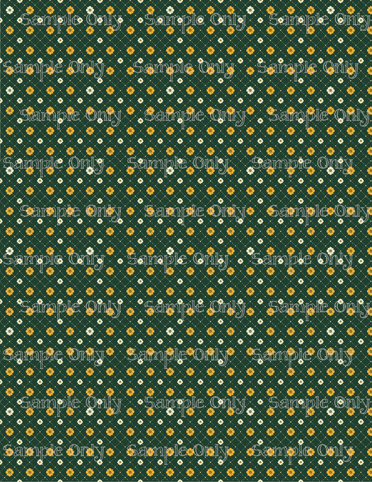 St. Patrick's Day Mini Floral Plaid Pattern Image Sheet For Polymer Clay Transfer Decal DIGITAL FILE OR PRINTED