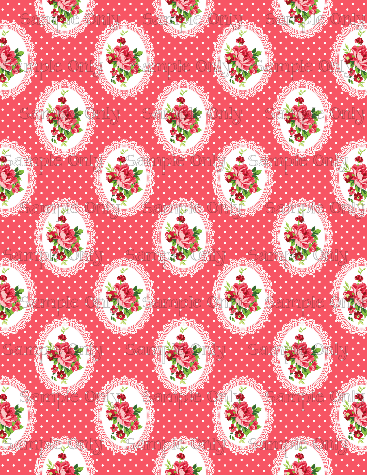 Shabby Valentine Oval Floral Cameo Pattern Image Sheet For Polymer Clay Transfer Decal DIGITAL FILE OR PRINTED