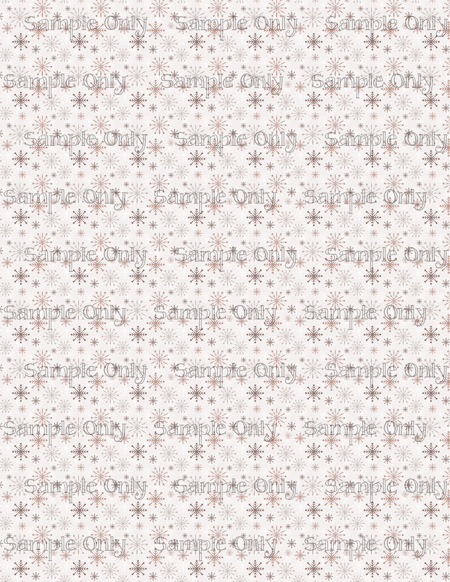 Winter Snowflakes 05 Pattern Image Sheet For Polymer Clay Transfer Decal DIGITAL FILE OR PRINTED