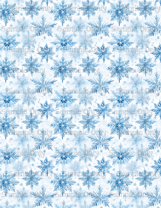 Winter Snowflakes 02 Pattern Image Sheet For Polymer Clay Transfer Decal DIGITAL FILE OR PRINTED