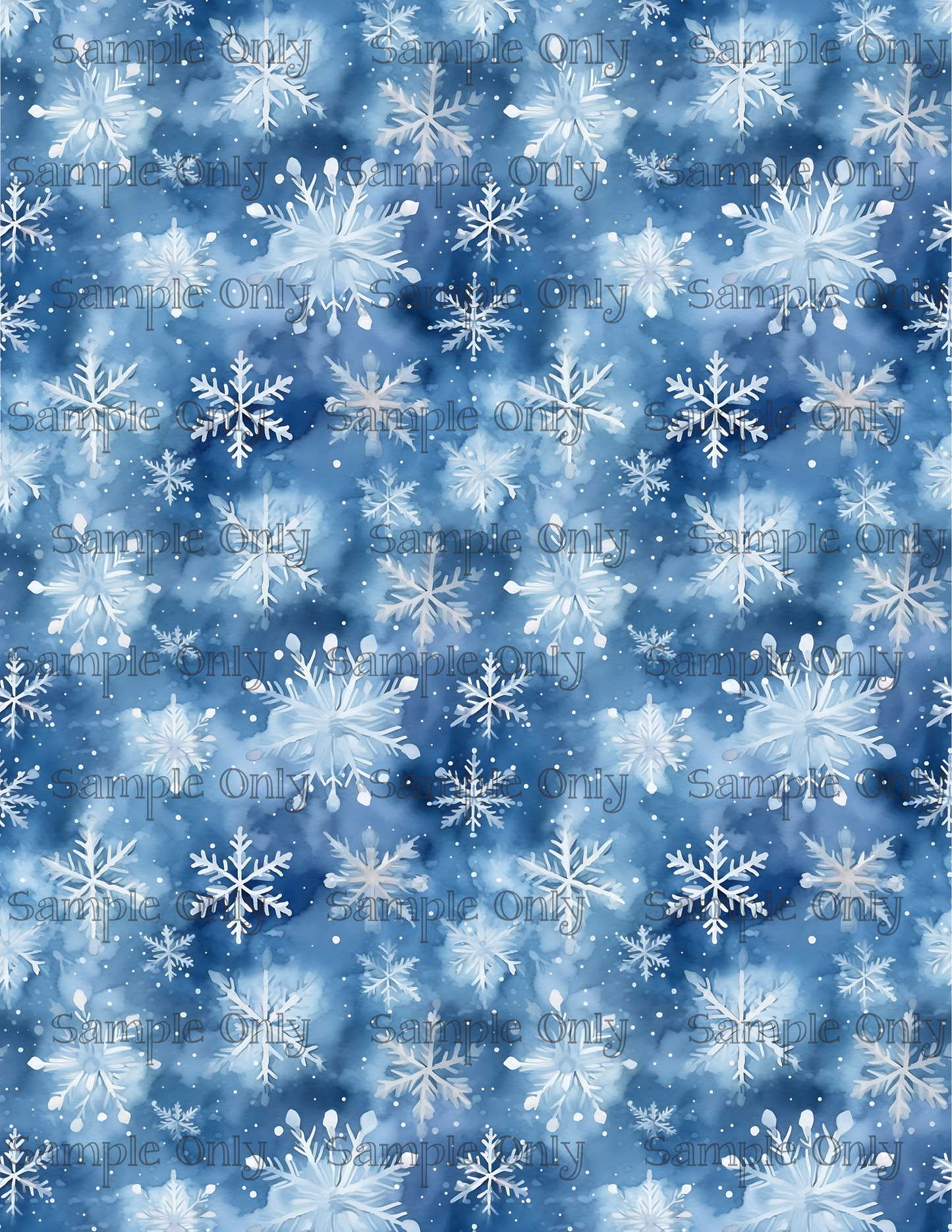 Winter Snowflakes 04 Pattern Image Sheet For Polymer Clay Transfer Decal DIGITAL FILE OR PRINTED