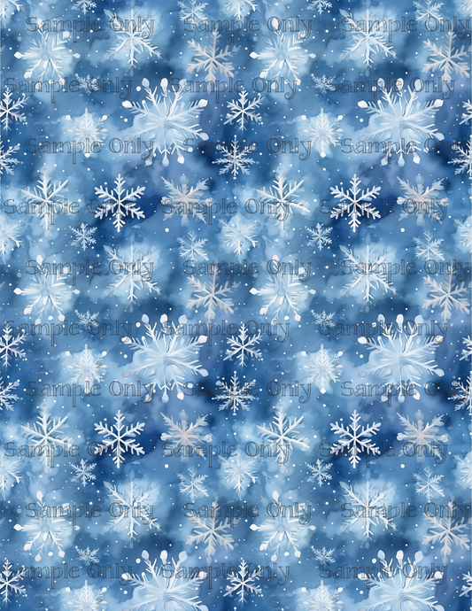 Winter Snowflakes 04 Pattern Image Sheet For Polymer Clay Transfer Decal DIGITAL FILE OR PRINTED