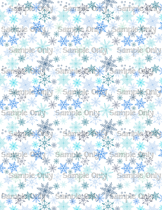 Winter Snowflakes 01 Pattern Image Sheet For Polymer Clay Transfer Decal DIGITAL FILE OR PRINTED