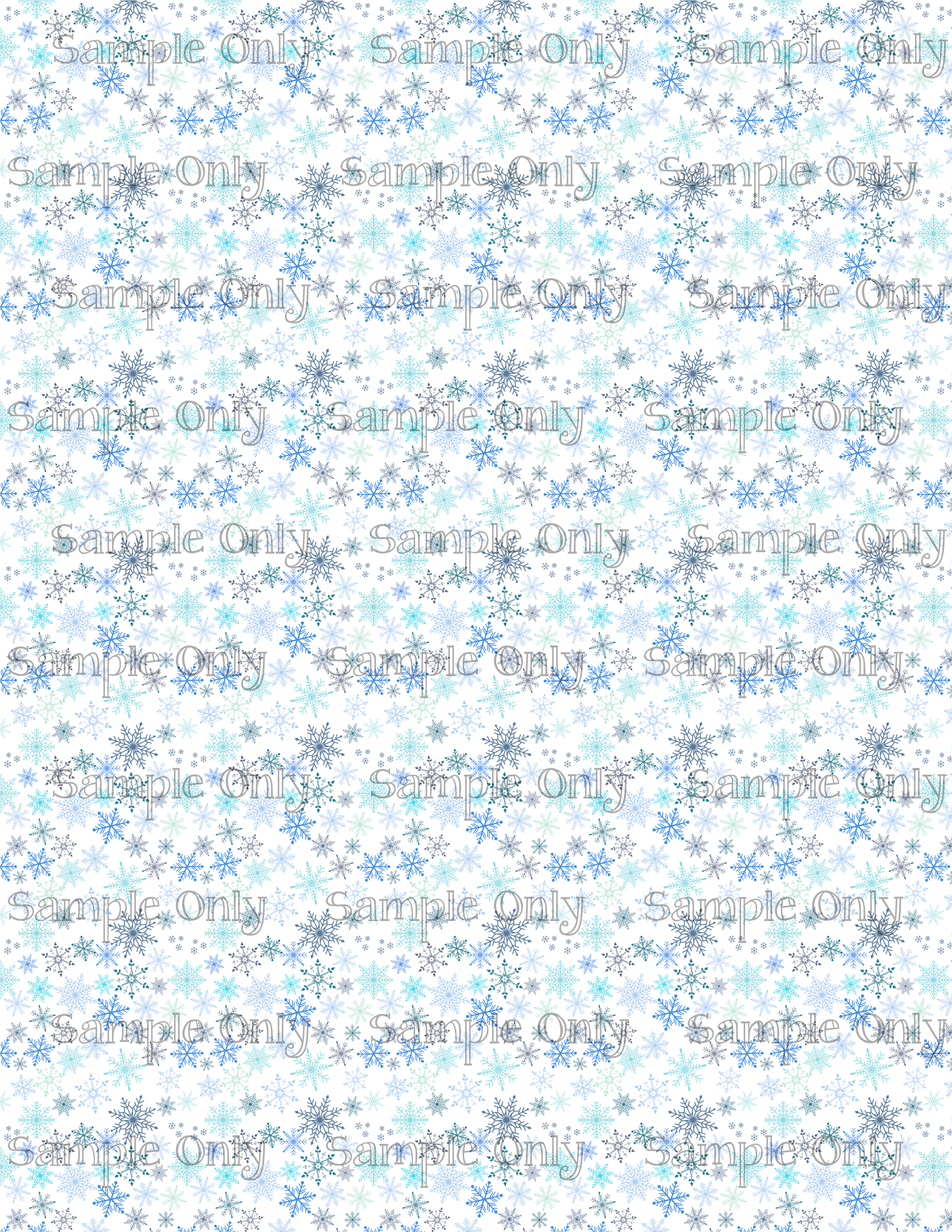 Winter Snowflakes 03 Pattern Image Sheet For Polymer Clay Transfer Decal DIGITAL FILE OR PRINTED