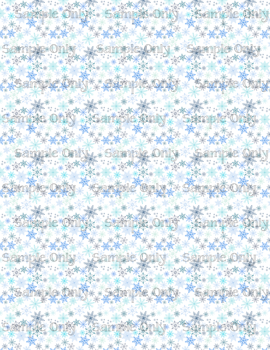 Winter Snowflakes 03 Pattern Image Sheet For Polymer Clay Transfer Decal DIGITAL FILE OR PRINTED