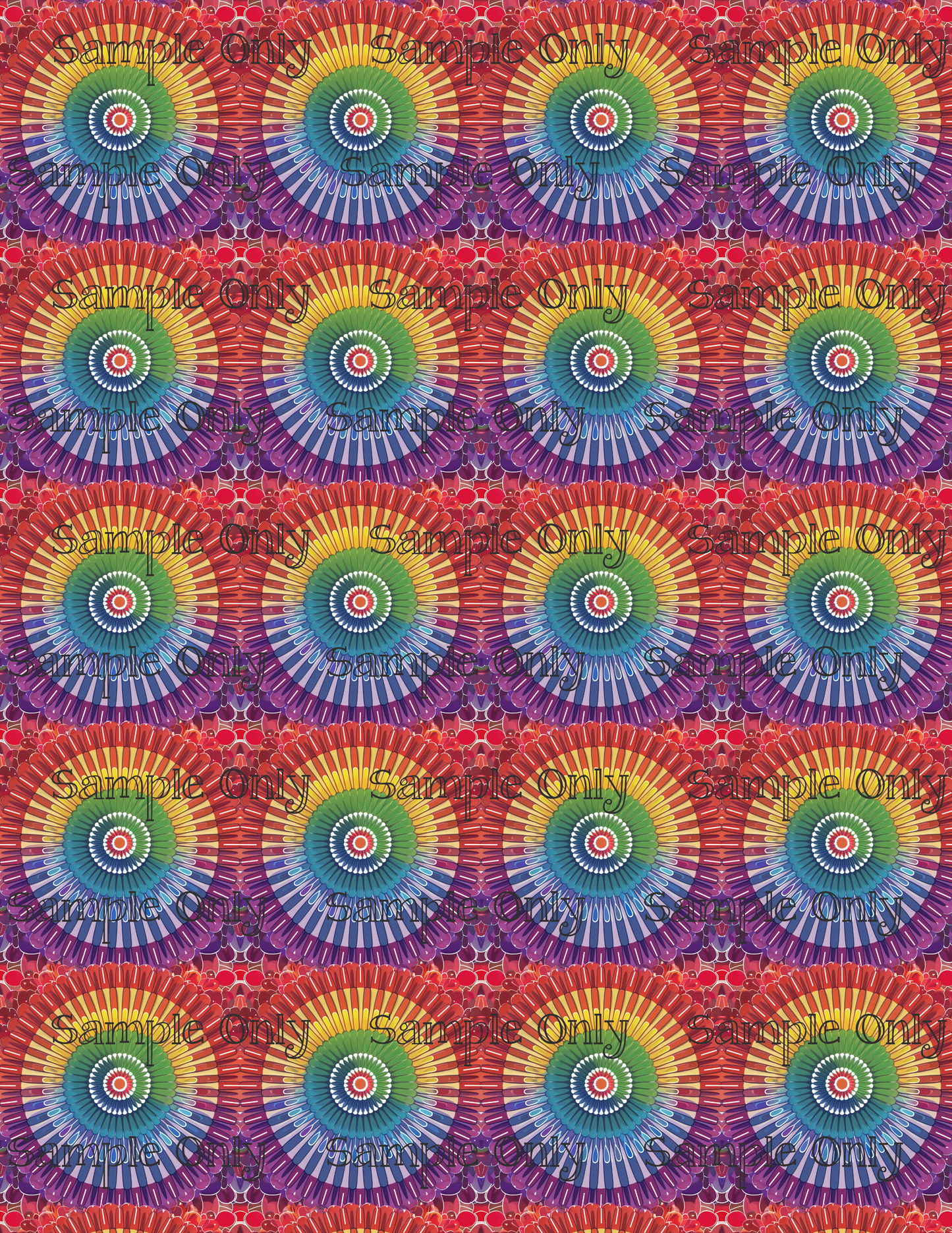 Spectral Mandala Set 2 Pattern Image Transfer Sheet For Polymer Clay