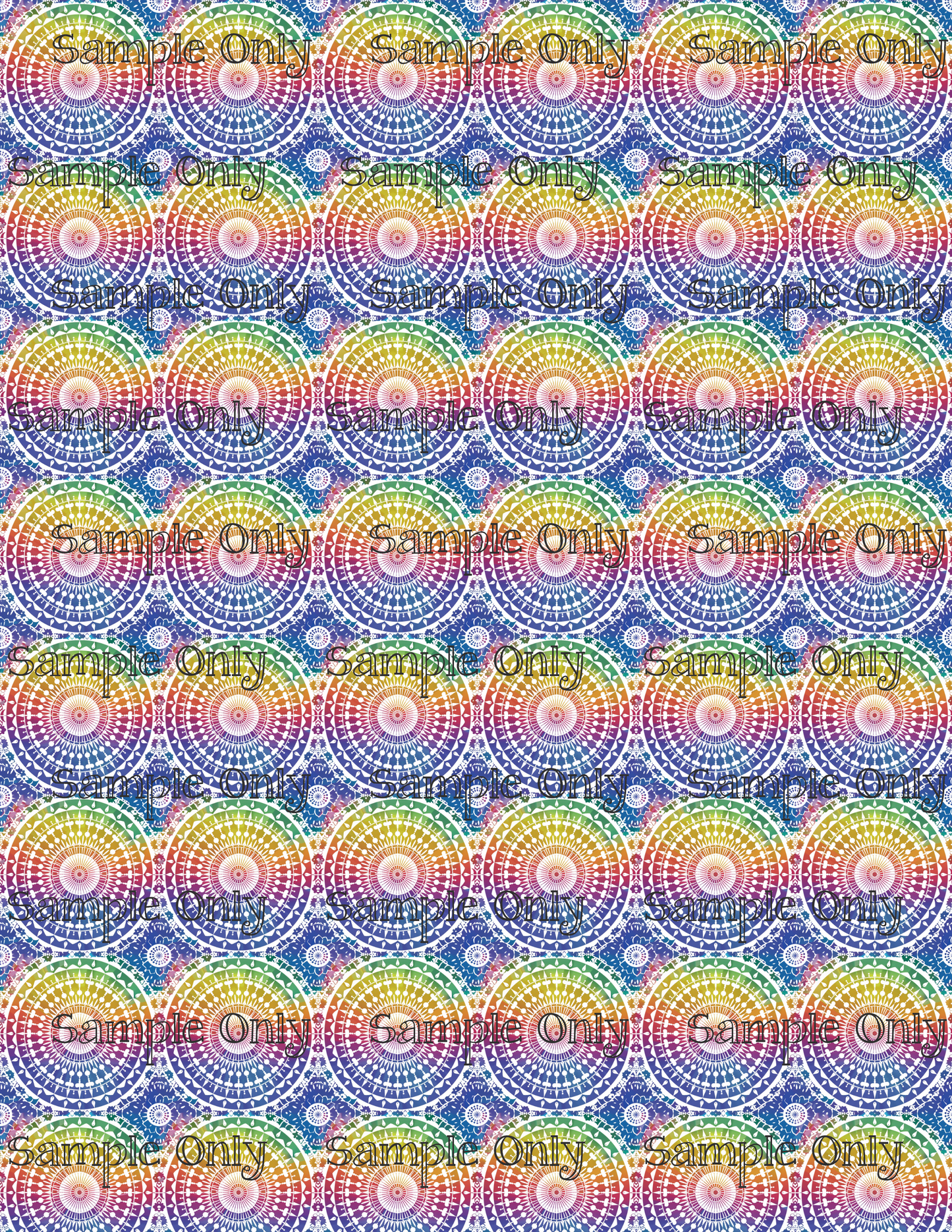 Spectral Mandala Set 7 Pattern Image Transfer Sheet For Polymer Clay