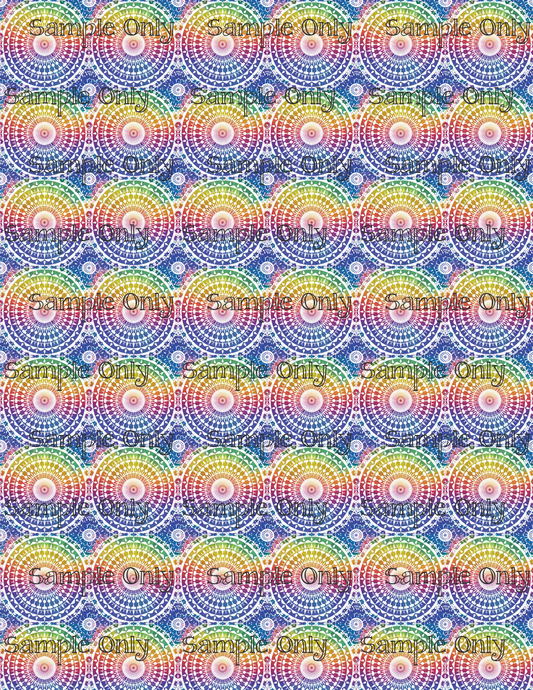 Spectral Mandala Set 7 Pattern Image Transfer Sheet For Polymer Clay