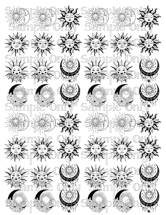 Celestial Sun DIGITAL OR PRINTED Image Transfer Sheet For Polymer Clay