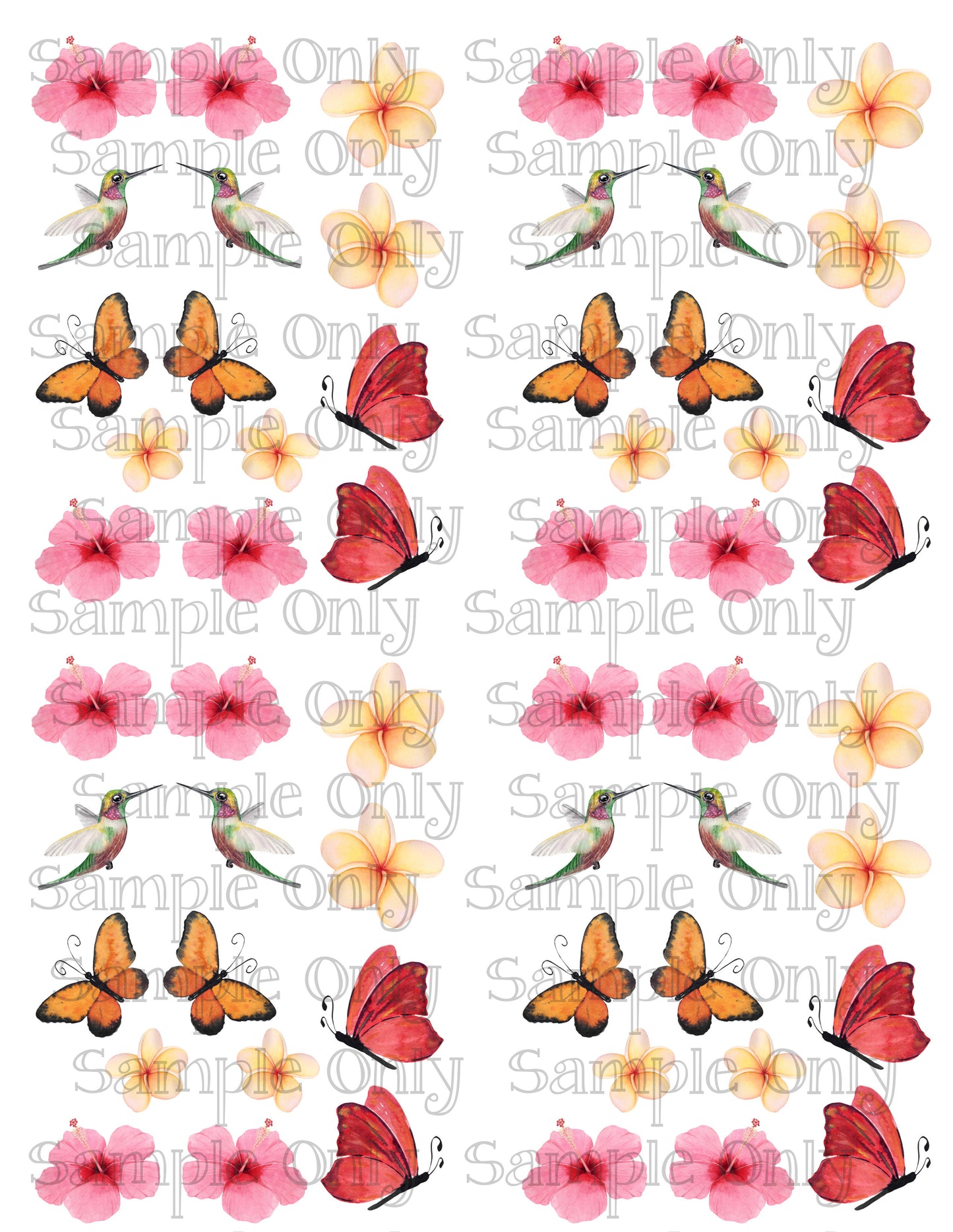 1 Inch Tropical Set 1 Image Transfer Sheet For Polymer Clay