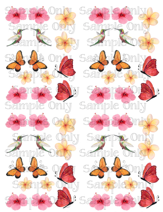 1 Inch Tropical Set 1 Image Transfer Sheet For Polymer Clay