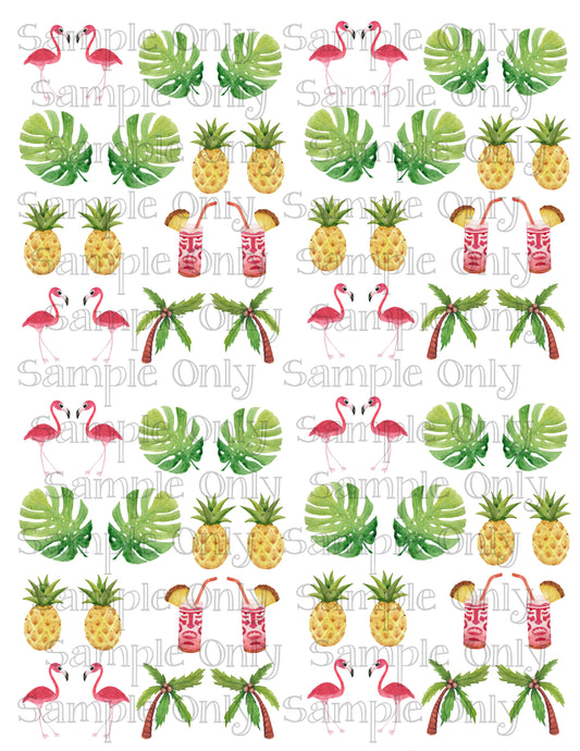 1 Inch Tropical Set 2 Image Transfer Sheet For Polymer Clay