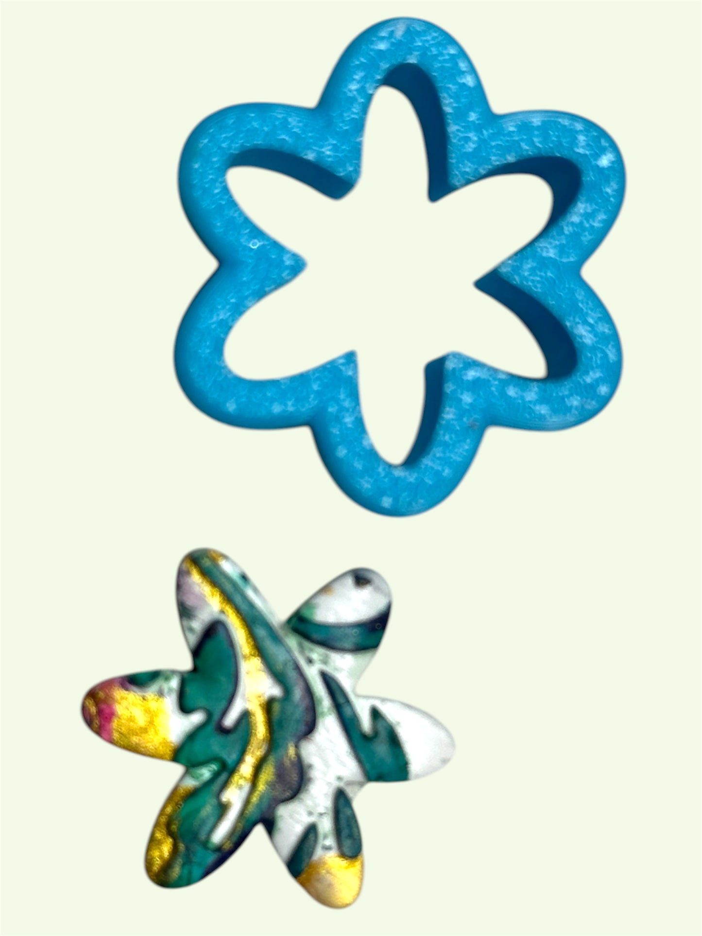 6 Petal Long Flower Outline Polymer Clay Cutter 10 Sizes You Choose