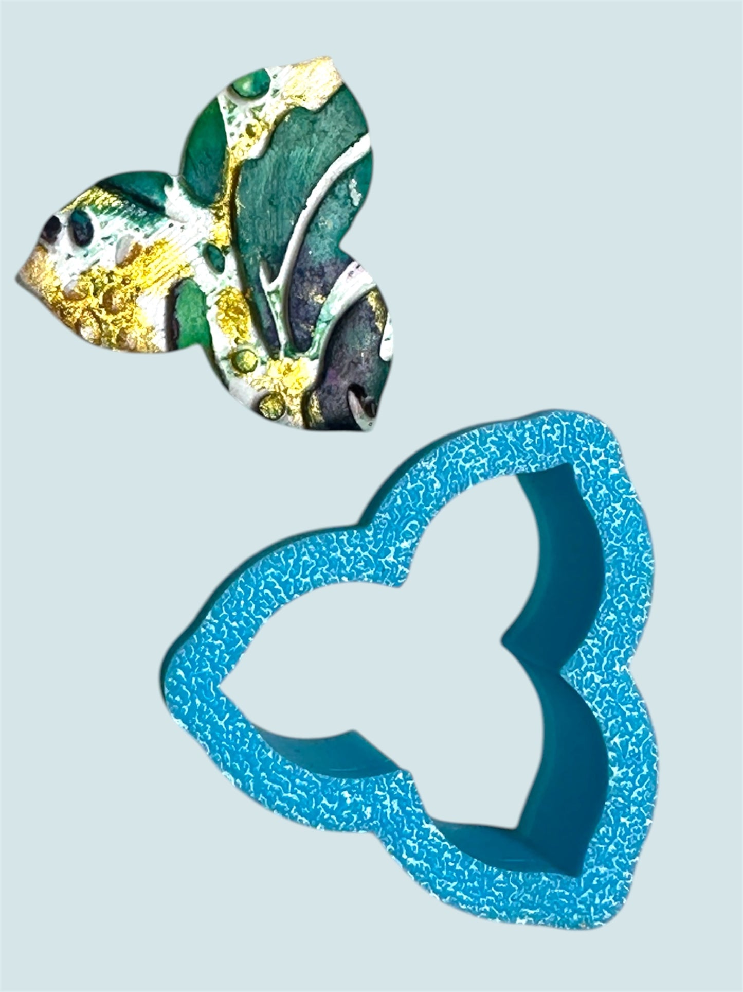 3 Petal Pinched Flower Outline Polymer Clay Cutter 10 Sizes You Choose