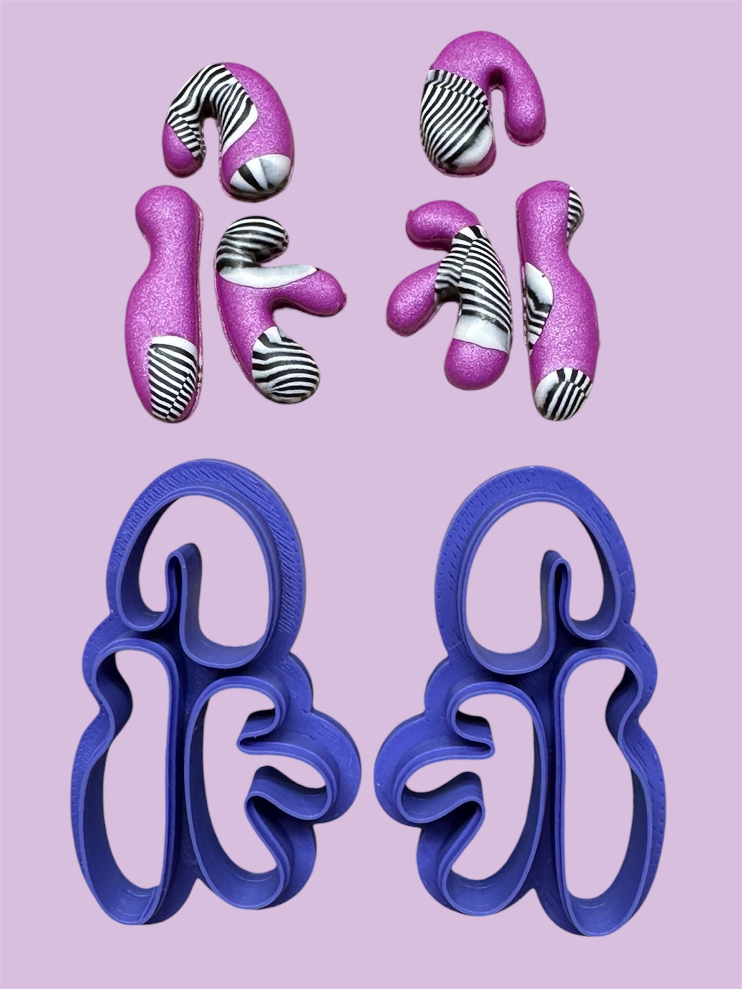 Organic Combo Style 2 Polymer Clay Cutter Set 3 Sizes You Choose