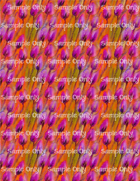 Watercolor Floral Pattern Image Sheet For Polymer Clay Transfer Decal DIGITAL FILE OR PRINTED WCF11