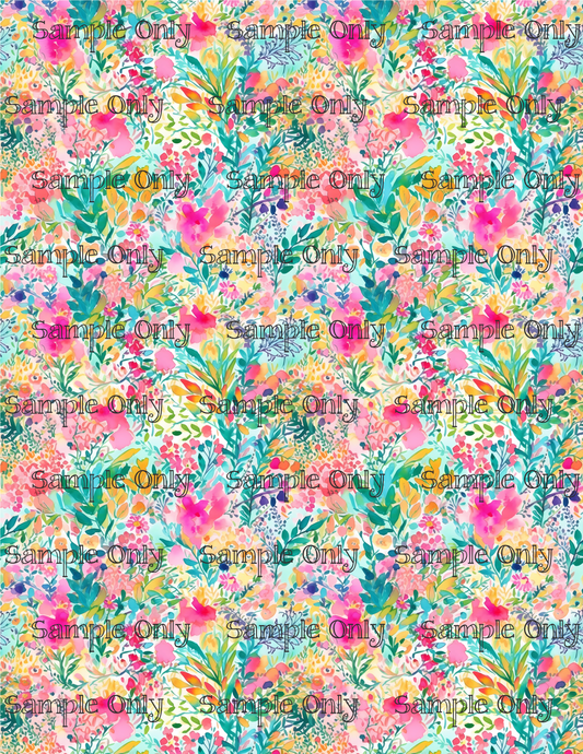 Painterly Bright Floral 04 Image Sheet For Polymer Clay Transfer Decal DIGITAL FILE OR PRINTED