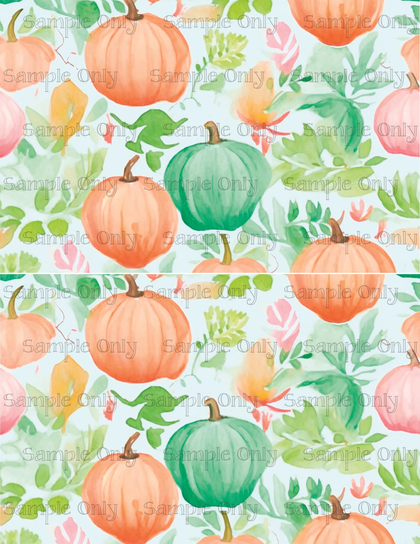 Watercolor Halloween Pumpkins 03 Image Sheet For Polymer Clay Transfer Decal DIGITAL FILE OR PRINTED