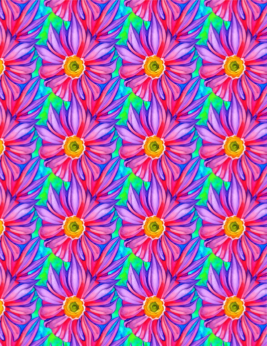 Wildflower Floral Pattern Image Sheet For Polymer Clay Transfer Decal DIGITAL FILE OR PRINTED WFF14