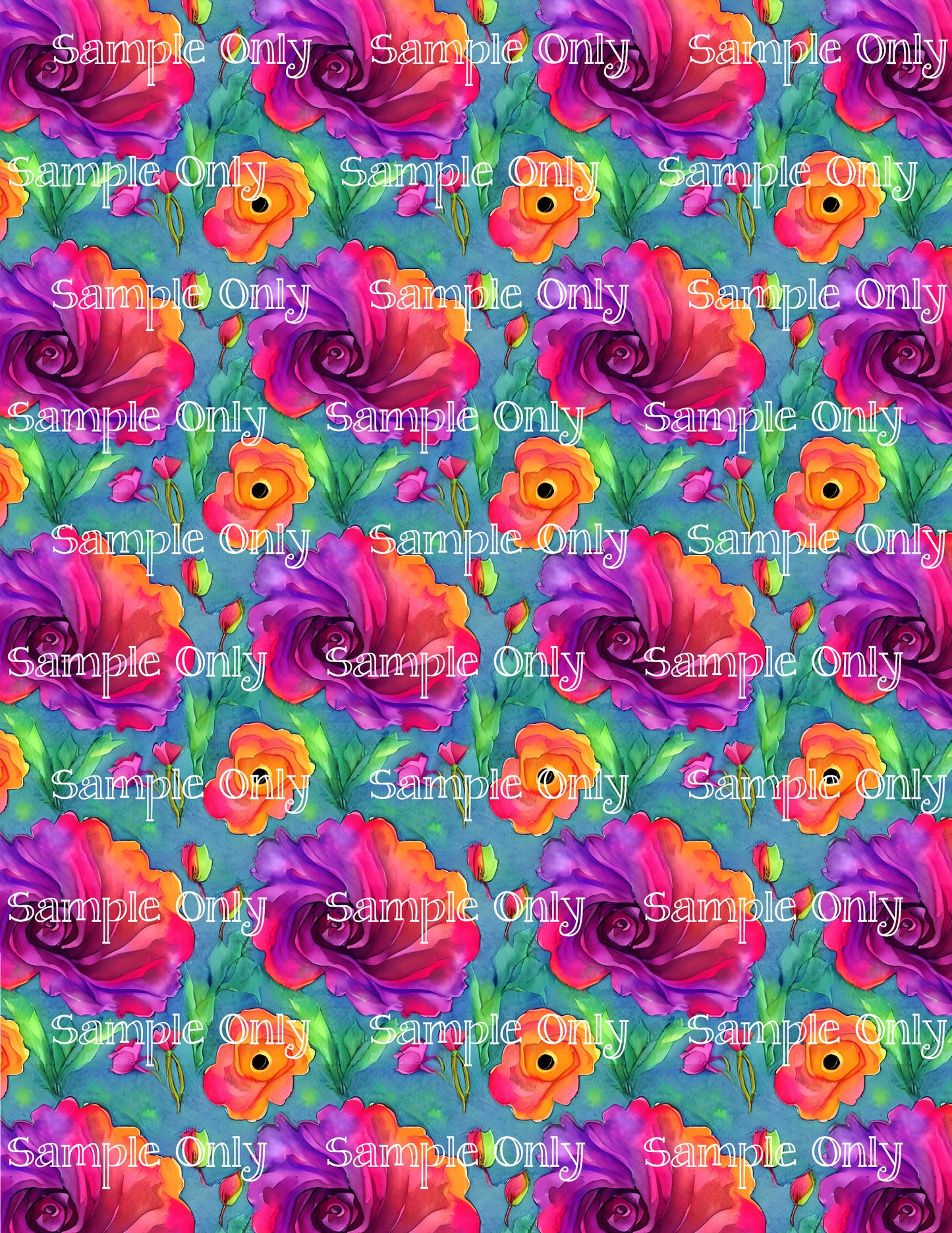 Wildflower Floral Pattern Image Sheet For Polymer Clay Transfer Decal DIGITAL FILE OR PRINTED WFF15