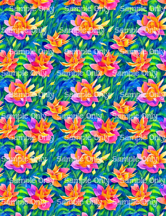 Wildflower Floral Pattern Image Sheet For Polymer Clay Transfer Decal DIGITAL FILE OR PRINTED WFF16
