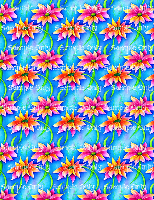 Wildflower Floral Pattern Image Sheet For Polymer Clay Transfer Decal DIGITAL FILE OR PRINTED WFF17