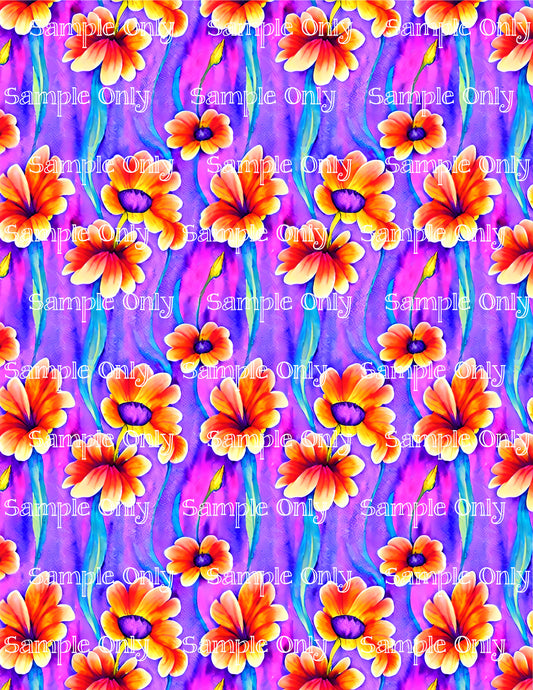 Wildflower Floral Pattern Image Sheet For Polymer Clay Transfer Decal DIGITAL FILE OR PRINTED WFF18