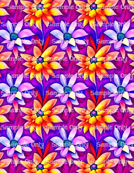 Wildflower Floral Pattern Image Sheet For Polymer Clay Transfer Decal DIGITAL FILE OR PRINTED WFF21