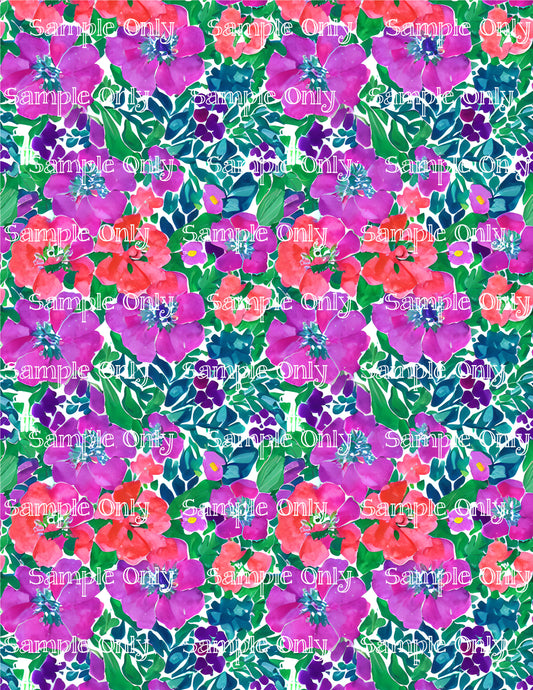 Wildflower Floral Pattern Image Sheet For Polymer Clay Transfer Decal DIGITAL FILE OR PRINTED WFF03